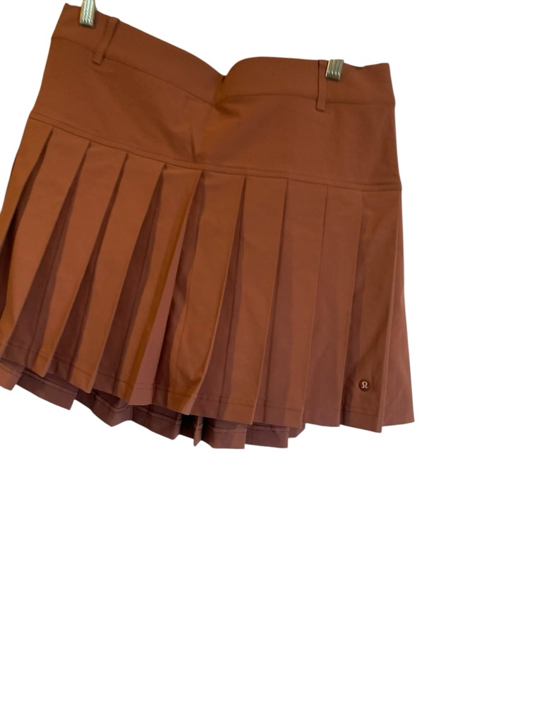 Nwt Lululemon Drop Waist Pleated Golf Skirt Red Clay Size 33